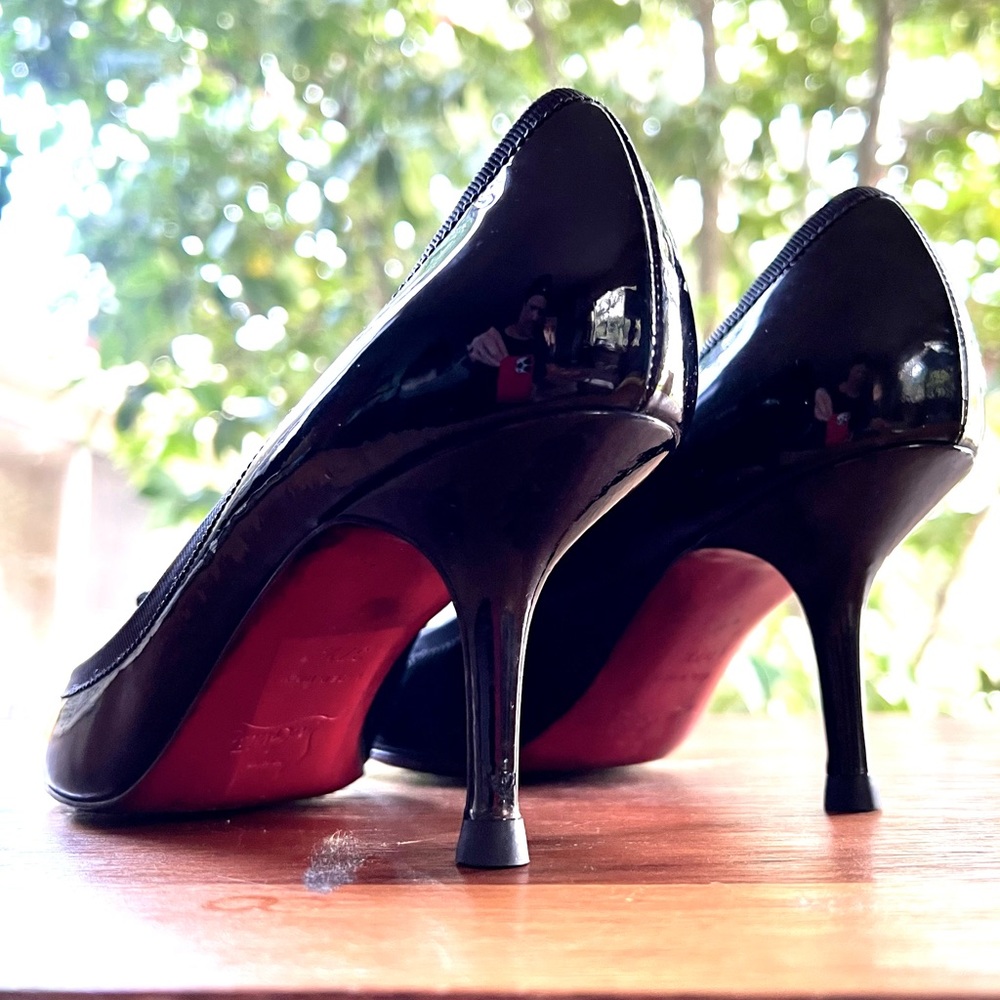 ❤️ Authentic Vintage Christian Louboutin Heels Womens 37.5 Patent Leather GUC